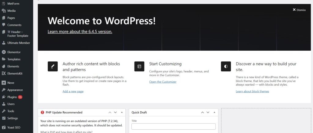 wordpress CMS